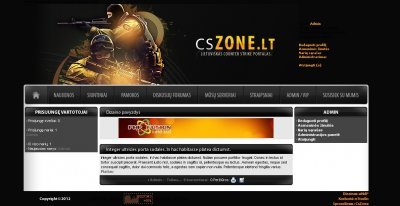 csZone.lt - Lietuviškas Counter-Strike portalas - PHP-Fusion v7 dizainas